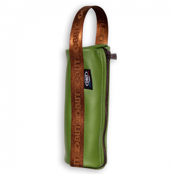 sacoche cuir kiwi pour la petanque
